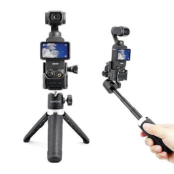 Amazon | DJI Osmo Pocket 3 用 MAXCAMミニ自撮り棒三脚ハンドル